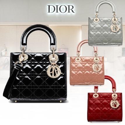 【ディオール】新作カラー★ パテントカーフスキン スモールバッグ-全4色